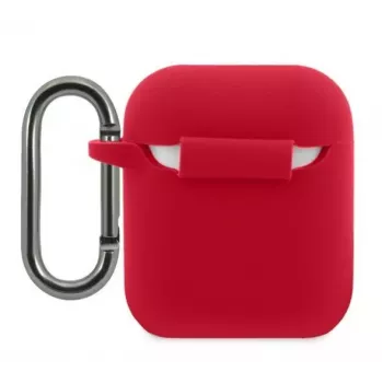 Lacoste Apple AirPods 1/2 Liquid Silicone Glossy Printing Logo Case rood