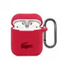 Lacoste Apple AirPods 1/2 Liquid Silicone Glossy Printing Logo Case rood