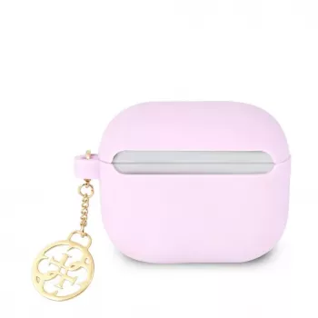 Guess Apple AirPods 3 Charms siliconen hoesje paars
