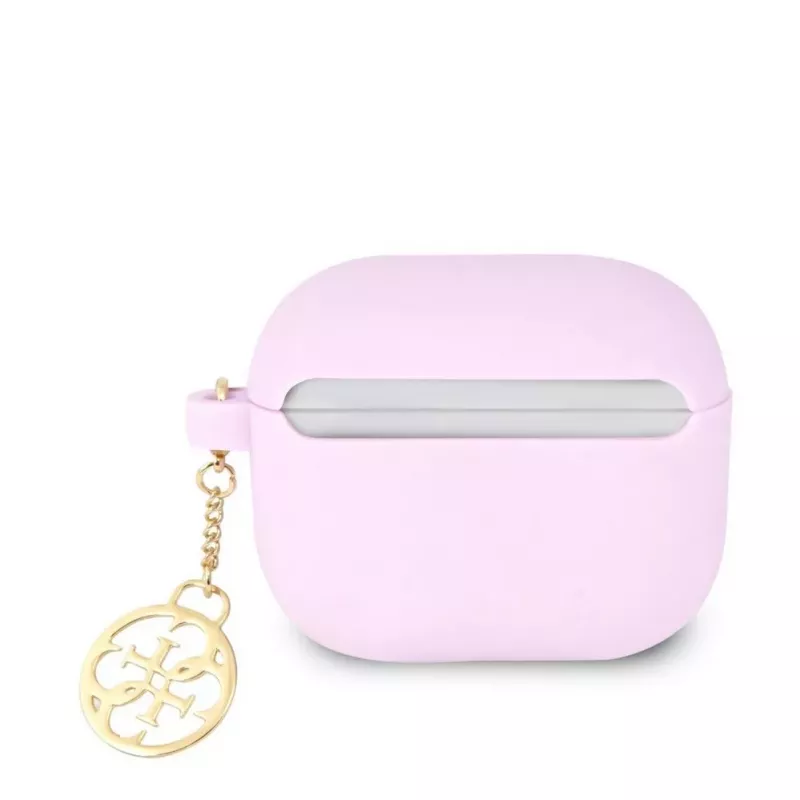 Guess Apple AirPods 3 Charms siliconen hoesje paars