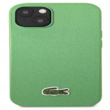 Lacoste Apple iPhone 14 Iconic Petit Pique Logo groene achterkant hoesje