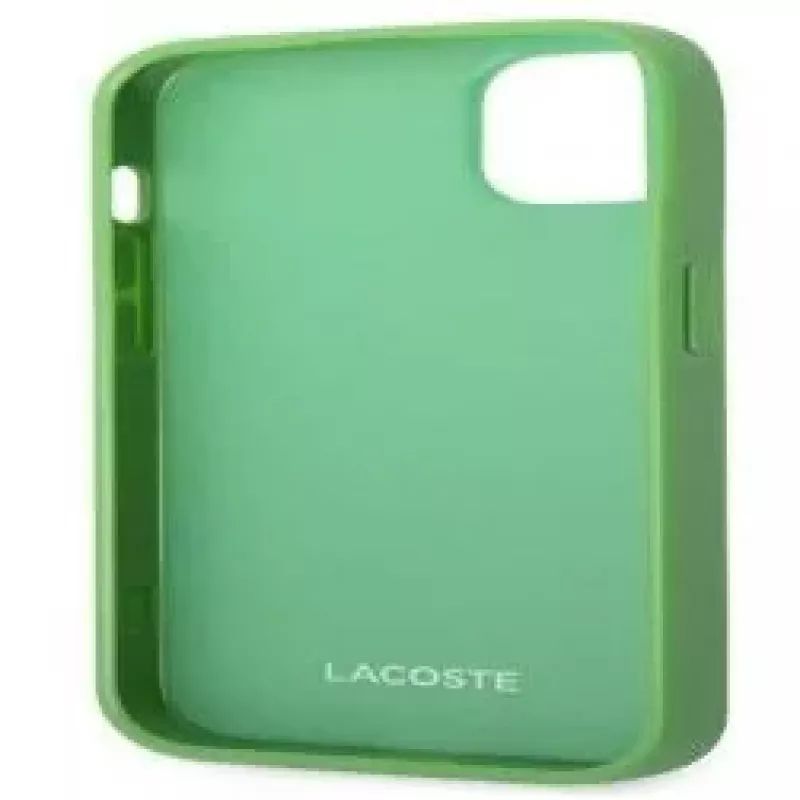 Lacoste Apple iPhone 14 Iconic Petit Pique Logo groene achterkant hoesje