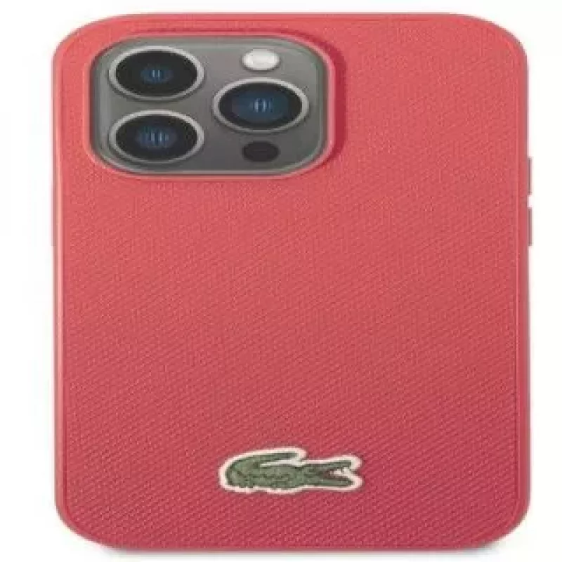 Lacoste Apple iPhone 14 Pro Iconic Petit Pique Logo Case rood