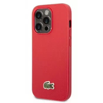 Lacoste Apple iPhone 14 Pro Iconic Petit Pique Logo Case rood