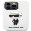 Karl Lagerfeld Apple iPhone 14 Pro Liquid Silicone Ikonik NFT hoesje wit