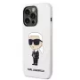 Karl Lagerfeld Apple iPhone 14 Pro Liquid Silicone Ikonik NFT hoesje wit