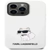 Karl Lagerfeld Apple iPhone 14 Pro Liquid Silicone Choupette NFT hoesje wit