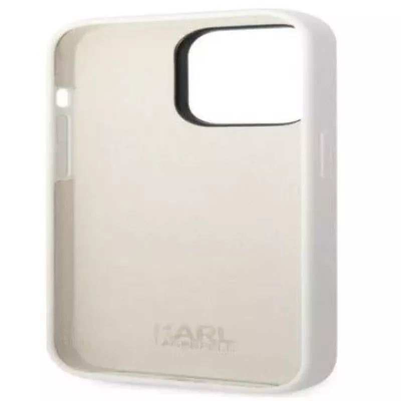 Karl Lagerfeld Apple iPhone 14 Pro Liquid Silicone Choupette NFT hoesje wit