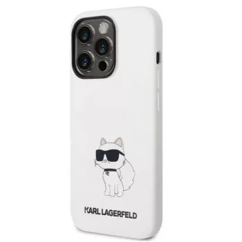 Karl Lagerfeld Apple iPhone 14 Pro Liquid Silicone Choupette NFT hoesje wit