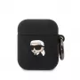 Karl Lagerfeld 3D Logo NFT Karl Head Silicone Case voor AirPods 1/2 zwart
