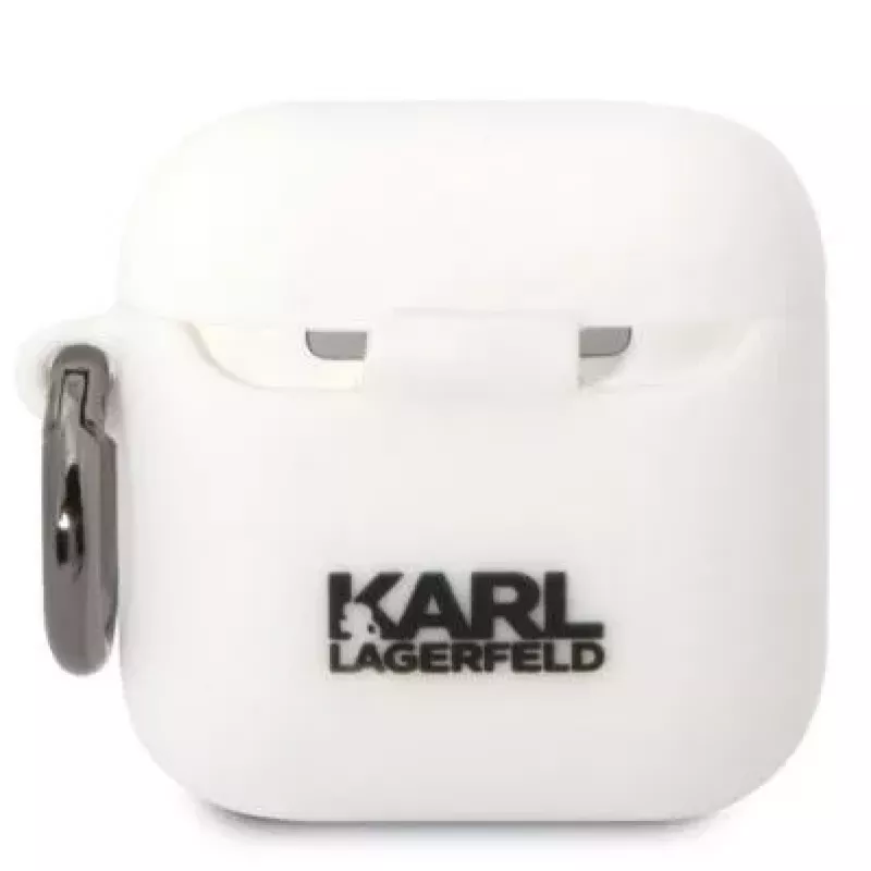 Karl Lagerfeld AirPods 1/2 Choupette Siliconen hoesje wit