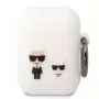 Karl Lagerfeld AirPods 1/2 Choupette Siliconen hoesje wit