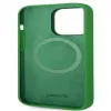 Lacoste Apple iPhone 15 6.1 Liquid Silicone Microfiber Croc Logo Magsafe achterkant hoesje groen