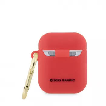 Hello Kitty Apple AirPods 1/2 hoesje siliconen 3D Kitty Head rood