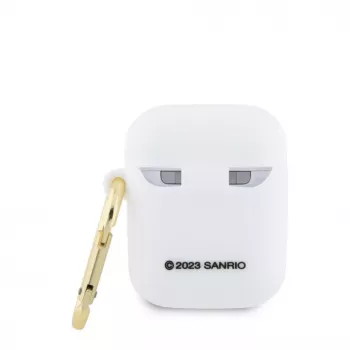 Hello Kitty HKA23DKHSH Siliconen 3D Kitty Head Case voor Apple AirPods 1/2 - wit
