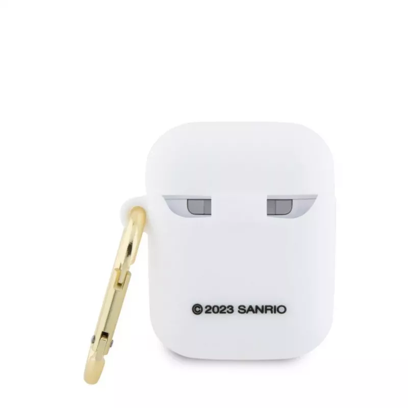 Hello Kitty HKA23DKHSH Siliconen 3D Kitty Head Case voor Apple AirPods 1/2 - wit