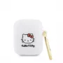 Hello Kitty HKA23DKHSH Siliconen 3D Kitty Head Case voor Apple AirPods 1/2 - wit