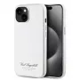 Karl Lagerfeld Grained PU Hotel RSG Case voor iPhone 15 grijs