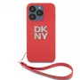 DKNY Apple iPhone 15 Pro Max PU Leder Stack Logo polsband hoes rood