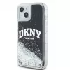 DKNY Apple iPhone 15 Hardcase Liquid Glitter Big Logo zwart