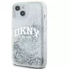 DKNY Apple iPhone 15 Hardcase Liquid Glitter Big Logo zwart