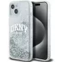 DKNY Apple iPhone 15 Hardcase Liquid Glitter Big Logo zwart