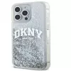 DKNY Apple iPhone 15 Pro 6.1 Hardcase Liquid Glitter Big Logo zwart