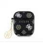 Guess AirPods 1/2 PU 4G Peony Charm case zwart