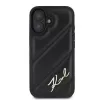 Karl Lagerfeld Hardcase voor iPhone 16, Quilted Signature, zwart