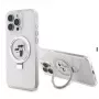 Karl Lagerfeld Apple iPhone 16 Pro Ringstand Karl and Choupette MagSafe hoes transparant