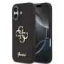 Guess Apple iPhone 17 PU Fixed Glitter 4G Metal Logo case zwart