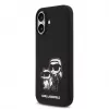Karl Lagerfeld Apple iPhone 17 Liquid Silicone K&CH Sketch MagSafe case zwart