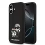 Karl Lagerfeld Apple iPhone 17 Liquid Silicone K&CH Sketch MagSafe case zwart
