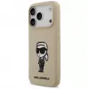 Karl Lagerfeld Apple iPhone 17 Pro siliconenhoes met MagSafe - bruin (KL Sketch & Logo)