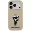 Karl Lagerfeld Apple iPhone 17 Pro siliconenhoes met MagSafe - bruin (KL Sketch & Logo)