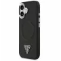 Guess Apple iPhone 17 PU Leder Triangle Logo MagSafe hoes zwart