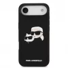 Karl Lagerfeld Apple iPhone Air Liquid Silicone Double Heads MagSafe-hoesje zwart