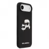 Karl Lagerfeld Apple iPhone Air Liquid Silicone Double Heads MagSafe-hoesje zwart
