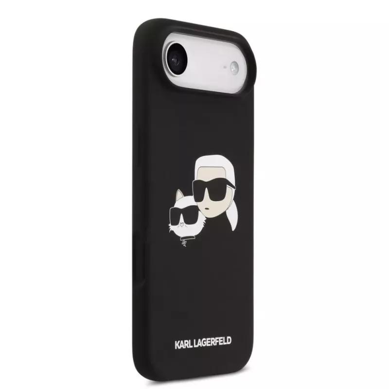 Karl Lagerfeld Apple iPhone Air Liquid Silicone Double Heads MagSafe-hoesje zwart