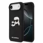 Karl Lagerfeld Apple iPhone Air Liquid Silicone Double Heads MagSafe-hoesje zwart