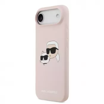 Karl Lagerfeld Apple iPhone Air Liquid Silicone Double Heads MagSafe-hoesje roze