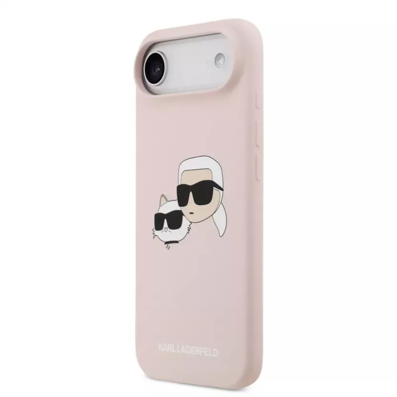 Karl Lagerfeld Apple iPhone Air Liquid Silicone Double Heads MagSafe-hoesje roze