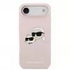 Karl Lagerfeld Apple iPhone Air Liquid Silicone Double Heads MagSafe-hoesje roze