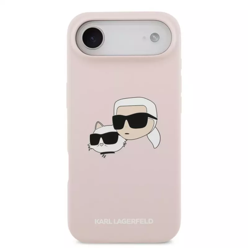 Karl Lagerfeld Apple iPhone Air Liquid Silicone Double Heads MagSafe-hoesje roze