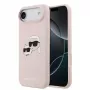 Karl Lagerfeld Apple iPhone Air Liquid Silicone Double Heads MagSafe-hoesje roze