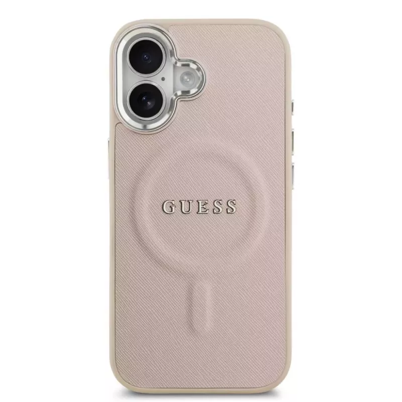 Guess Apple iPhone 17 PU Saffiano MagSafe-hoesje roze