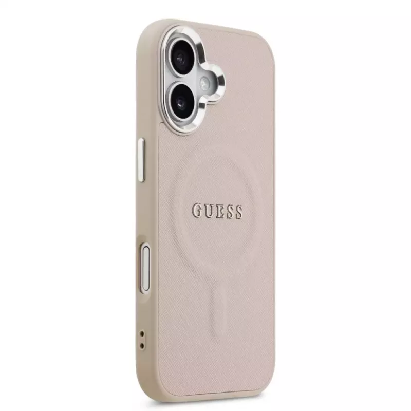 Guess Apple iPhone 17 PU Saffiano MagSafe-hoesje roze
