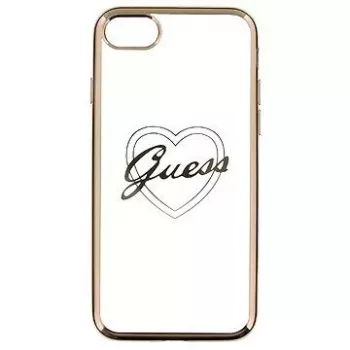 Guess Apple iPhone 7/8 Apple Heart TPU-hoesje goud
