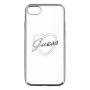 Guess Apple iPhone 7 / 8 Heart TPU-hoesje zilver