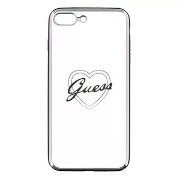 Guess Apple iPhone 7 Plus / 8 Plus Apple Heart TPU-hoesje zilver